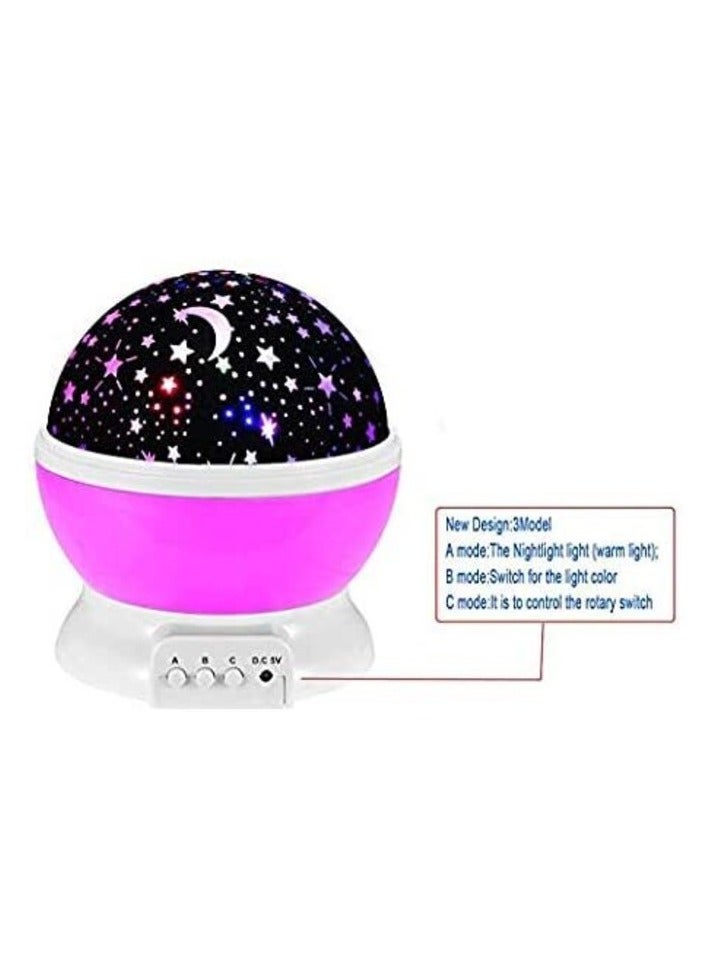 إن تك جهاز عرض ضوء ليلي على شكل نجمة للأطفال، مصباح إضاءة مرصع بالنجوم، ضوء دوار بجانب السرير، مهدئات نوم الطفل، نجمة قمر LED ملونة لغرفة نوم الأطفال - Image 2