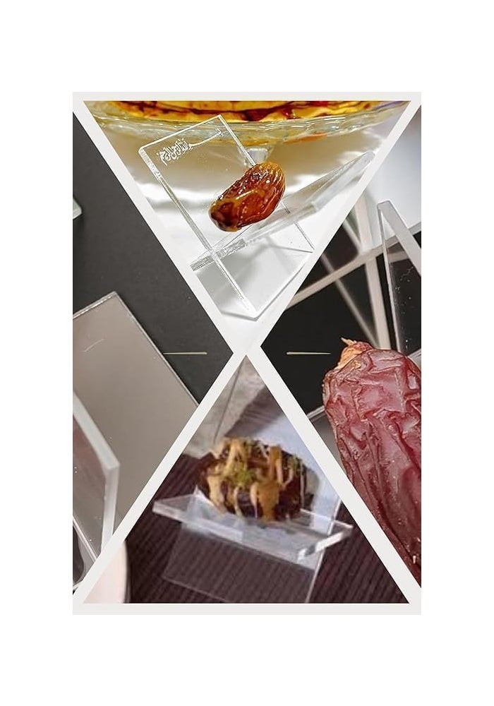 Al Raied ARS® Date Holder Plexiglass Ramadan Decoration - Eid Gift Islamic Muslim Decor - Iftar Table Acrylic Bismillah 2Pcs - Image 2