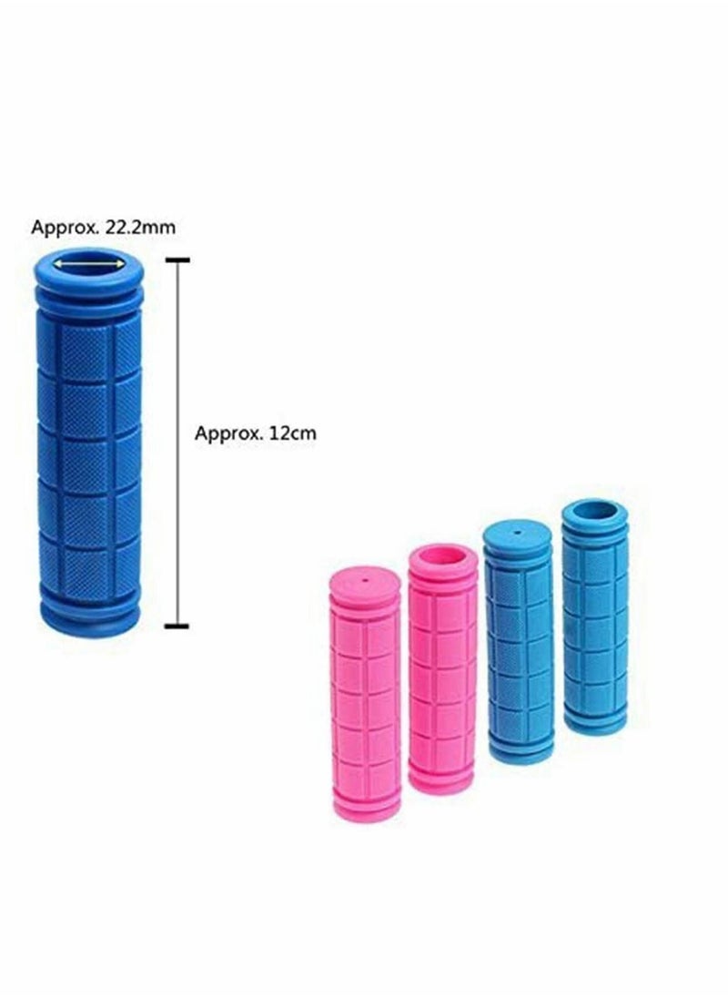 KASTWAVE - Bicycle Handle Bar Grips Bicycle Handle Bar Grips Mushroom Grips for BMX/MTB/Road Mountain/Boys and Girls Kids Bikes, 4 Colors, Black, Blue, Pink, Purple 4 Pairs - Image 1