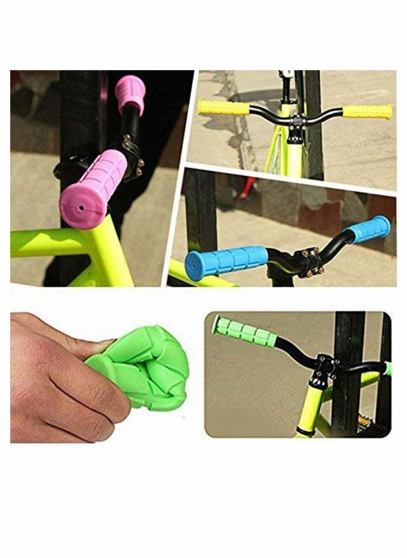 KASTWAVE - Bicycle Handle Bar Grips Bicycle Handle Bar Grips Mushroom Grips for BMX/MTB/Road Mountain/Boys and Girls Kids Bikes, 4 Colors, Black, Blue, Pink, Purple 4 Pairs - Image 1