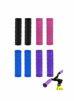 Bicycle Handle Bar Grips Bicycle Handle Bar Grips Mushroom Grips for BMX/MTB/Road Mountain/Boys and Girls Kids Bikes, 4 Colors, Black, Blue, Pink, Purple 4 Pairs