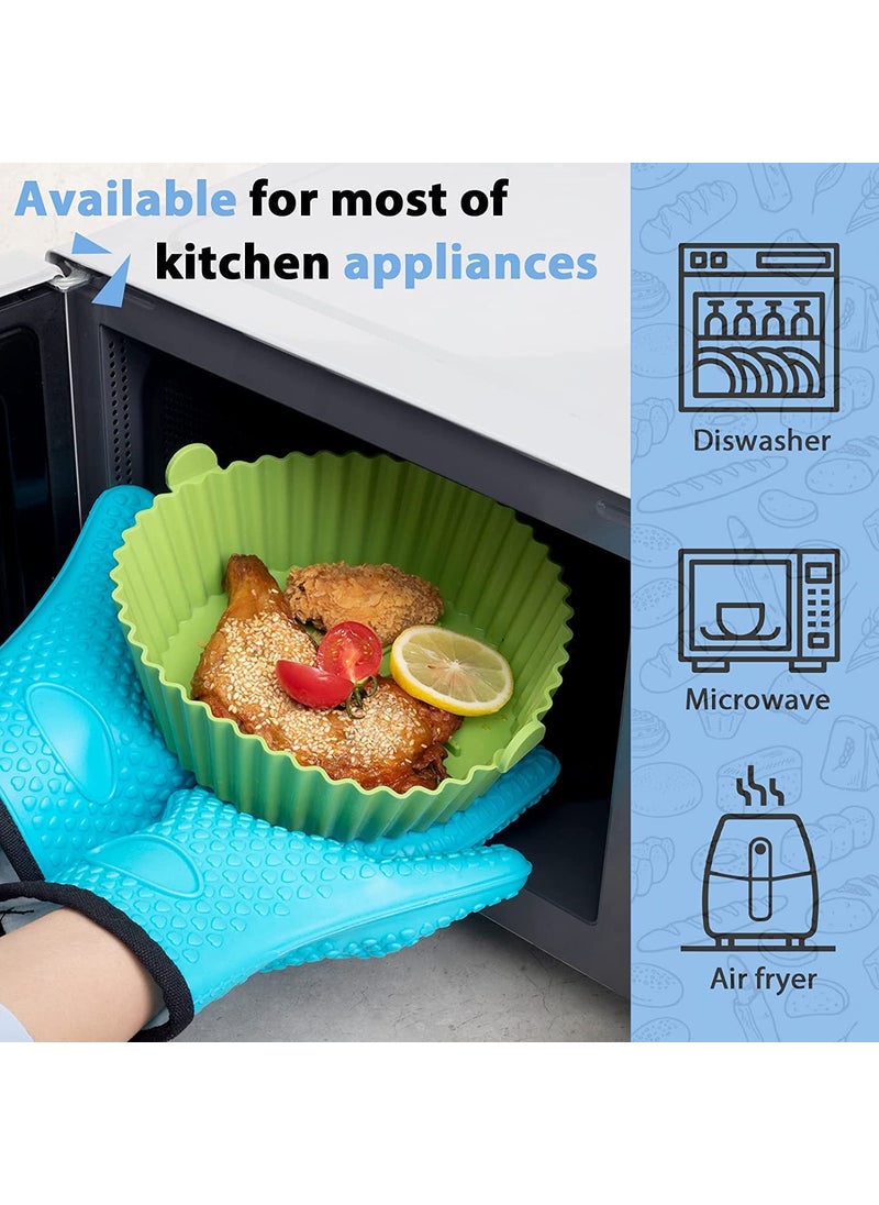 FOSCADIT Foscadit Air Fryer Liners Premium Airfryer Liners Durable Air Fryer Silicone Liners Essential Food Grade Air Fryer Accessories for Healthy Cooking  - Image 3