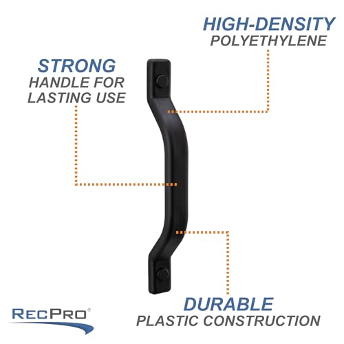RecPro RV Grab Assist Handle | 9 1/2 Inches | Black or White | Exterior Assist Handle (2 Handles, White) - Image 3