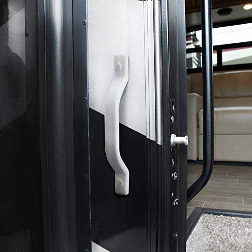 RecPro RV Grab Assist Handle | 9 1/2 Inches | Black or White | Exterior Assist Handle (2 Handles, White) - Image 2