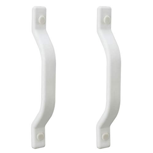 RecPro RV Grab Assist Handle | 9 1/2 Inches | Black or White | Exterior Assist Handle (2 Handles, White) - Image 1