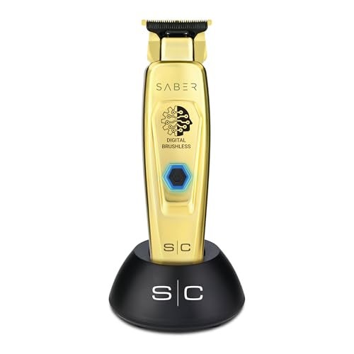 StyleCraft Saber Professional Full Metal Body Digital Brushless Motor Cordless Hair Trimmer (Gold) - Image 1