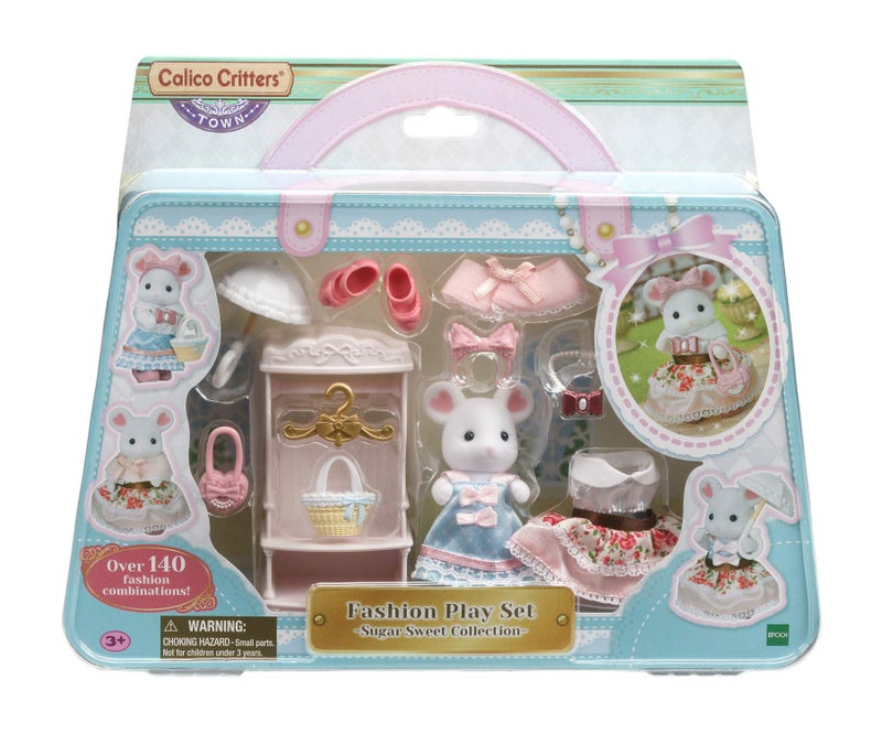 Calico Critters Fashion Playset, Town Girl Series - Sugar Sweet Collection - Unleash Fashion Creativity with This Stylish Playset! - Image 1