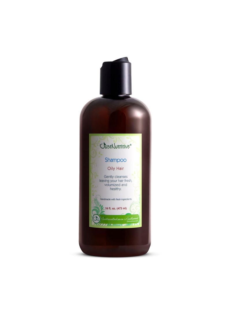 Just Nutritive Just Nutritive Oily Hair Shampoo  Control Oily and Greasy Residue  Greasy Hair Shampoo for Men and Woman  Natural Deep Cleanser for all Hair Types 16 Fl Oz 