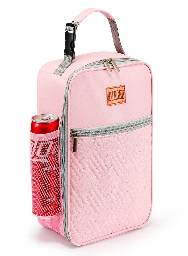 DIRGEE Lunch Bag for Women Insulated Lunch Bag For Men Adults Small Lunch Bag for Office Work - Leakproof Freezable Cooler Bag Reusable Portable Lunch Box (Pink) - Image 1