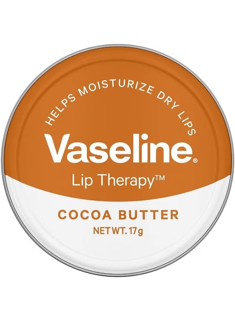 Vaseline Lip Therapy Cocoa Butter, 17g | Enriched with cocoa butter for moisture and a glossy shine, multi-colored