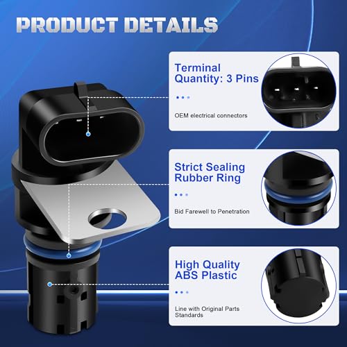 A-NAFTULY Crankshaft Position Sensor Compatible with 1999-2006 Chevy Silverado 1500 Avalanche Suburban Tahoe Trailblazer Camaro GMC Sierra Envoy Yukon Savana for Cadillac Escalade 12560228, 12555566, 5S1692 - Image 2