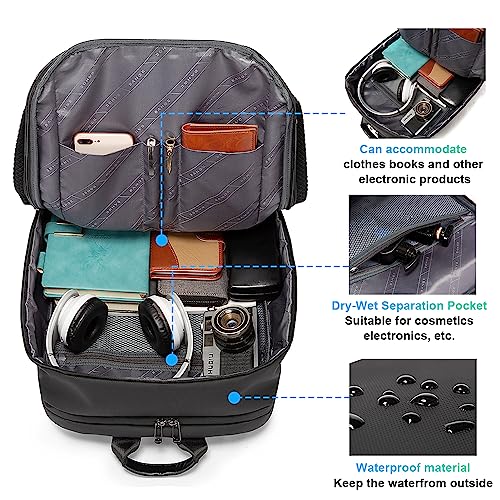 BANGE Smart Business Laptop Backpack Waterproof can fit 15.6-17.3 Inch Laptop with 3.0 USB charging port for men and women - Image 5