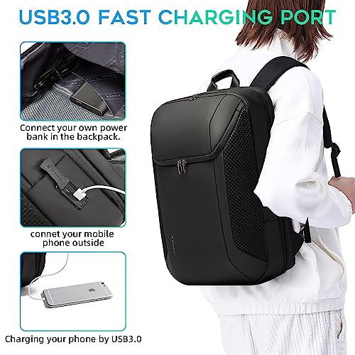 BANGE Smart Business Laptop Backpack Waterproof can fit 15.6-17.3 Inch Laptop with 3.0 USB charging port for men and women - Image 4