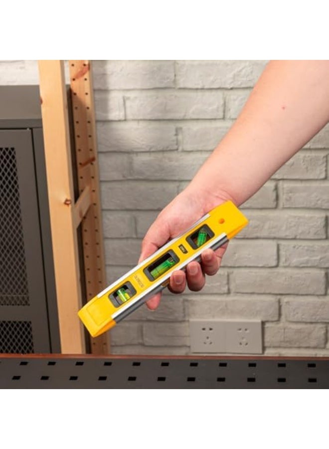 Deli 230mm Spirit Level Tool – Heavy-Duty Measuring Level, Yellow - Image 4
