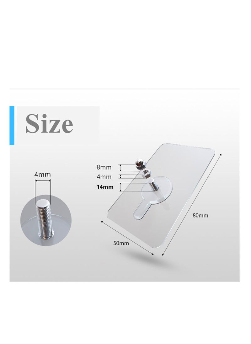 10pcs Adhesive Nails Wall Hanging Hooks Adhesive Nails Hooks Fixing Hooks for Kitchen Bathroom Bedroom Living Room Max Recommended Weight: 5.0kg  - Image 4