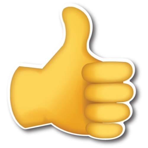 Magnet Me Up Thumbs Up Hand Emoticon Magnet Decal 5 Inch Cute SelfExpression Decorative Magnet for Car Truck SUV Or Any Other Magnetic Surface - Image 1