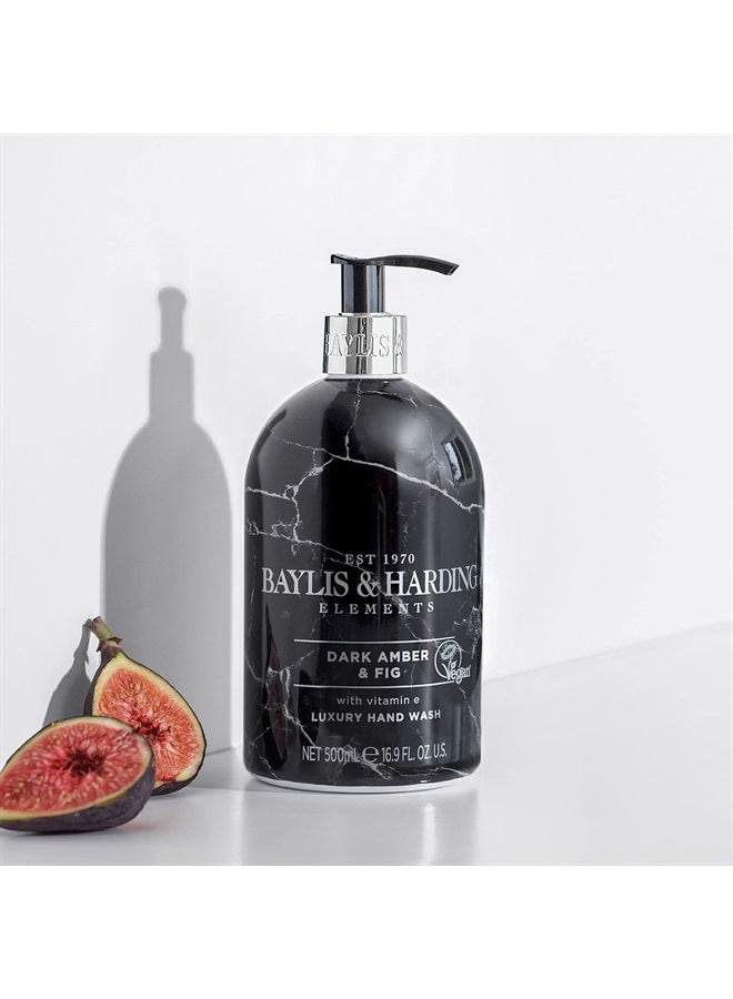 Baylis & Harding غسول اليدين Dark Fig &amp; Amber Elements، 500 مل - مناسب للنباتيين - Image 3