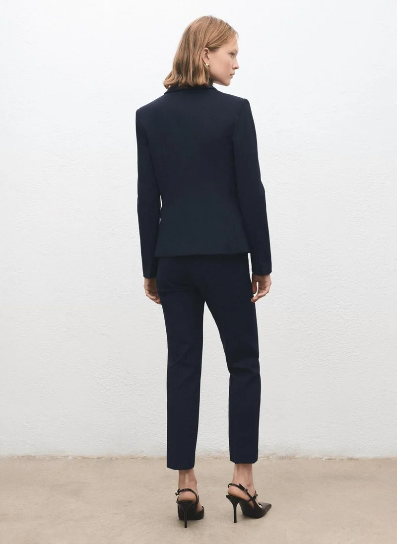 MANGO Fitted suit blazer