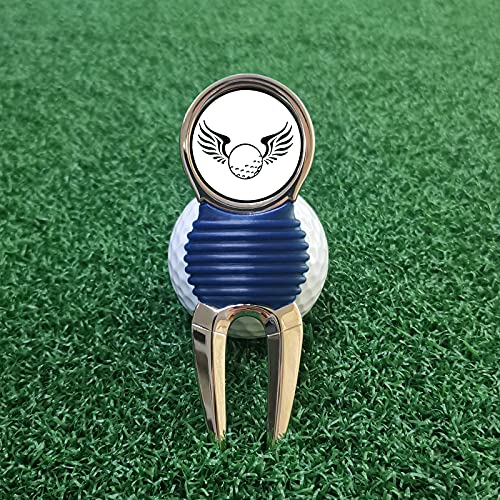 PINMEI Golf Divot Repair Tool with 3 Ball Markers Golf Pattern Zinc Alloy and Silicone Protection for Man Woman Golfer - Image 5