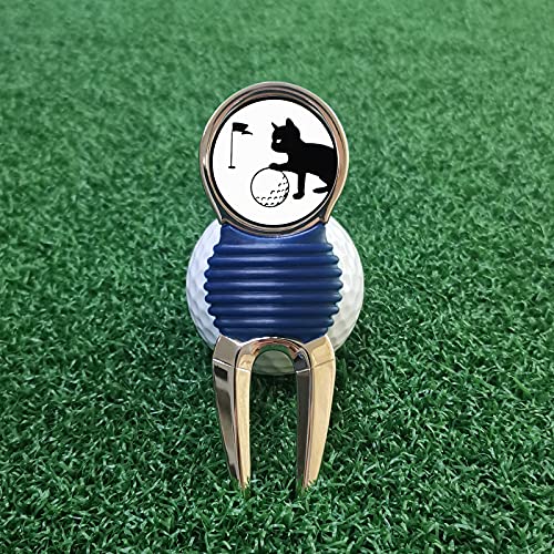 PINMEI Golf Divot Repair Tool with 3 Ball Markers Golf Pattern Zinc Alloy and Silicone Protection for Man Woman Golfer - Image 4