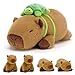 SQEQE Capybara Stuffed Animals with Babies Inside Capybara Plush with Mommy 4 Babies Cute Plushies with Turtle Backpack Decor Soft Pillow Toy for Kids Adults Valentines Stuffed Animals - Image 2