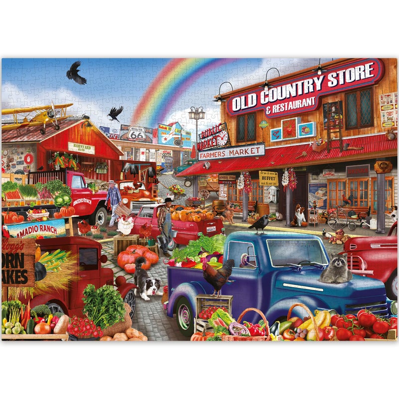 QUOKKA 1000 Pieces Puzzle for Adults and Up - Jigsaw Puzzles for Men and Women - Bazaar Activity for Kids Ages 8-12 and Up - Colourful Game Toy for Family - Image 1