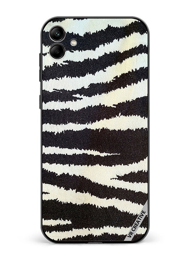 VR CREATIVE Protective Case Cover For Samsung Galaxy A04 Cotton Fabric With Zebra Texture Design Multicolour - Image 1