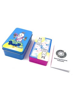 English Bronzing Iron Box Tarot Card Suit Card Board Game Oracle Card Paper Instruction Gift-Color:Thailand Cute Bread Fat Rabbit-Specifications:10*6*4cm