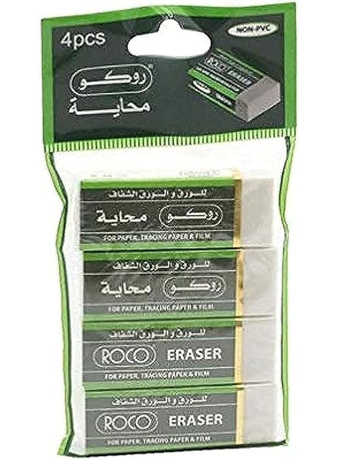 Eraser 4 Pcs Multicolor Rq 28826A