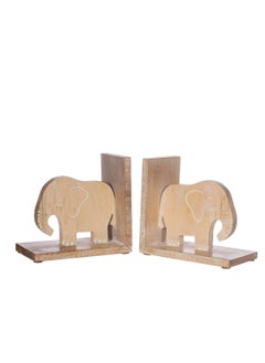 Sass & Belle Sass and Belle Elephant Wooden Bookends - Cute Room Decor  - Image 2