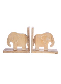 Sass & Belle Sass and Belle Elephant Wooden Bookends - Cute Room Decor  - Image 1