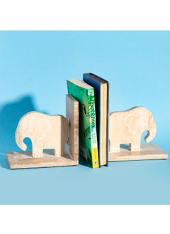 Sass & Belle Sass and Belle Elephant Wooden Bookends - Cute Room Decor  - Image 4
