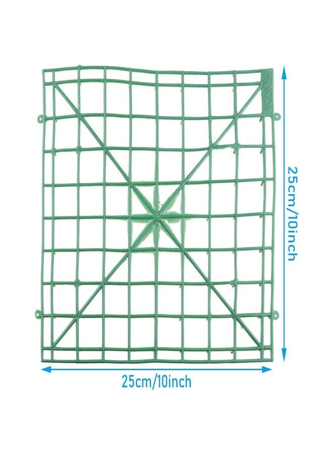WHYHKJ 6PCS Artificial Flower Grid Panels (25cmx25cm) Plant Wall Base Plastic Flower Insert Grid Arch Simulation Background Wall Lawn Fence Grid for DIY Arch Decoration Wedding Birthday Party - Image 2
