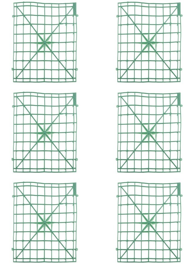 WHYHKJ 6PCS Artificial Flower Grid Panels (25cmx25cm) Plant Wall Base Plastic Flower Insert Grid Arch Simulation Background Wall Lawn Fence Grid for DIY Arch Decoration Wedding Birthday Party - Image 1