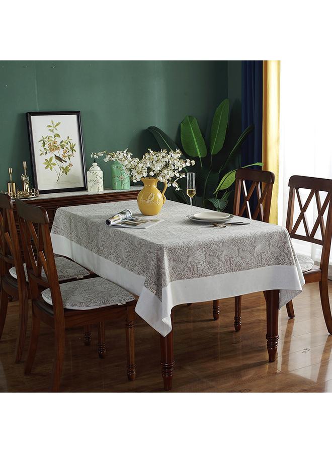 Bluejw American Style Country Retro Pastoral Household Simple High-end Sense Rectangular Fabric Hotel Tablecloth Dining Table Tablecloth Dirty Resistant - Image 2