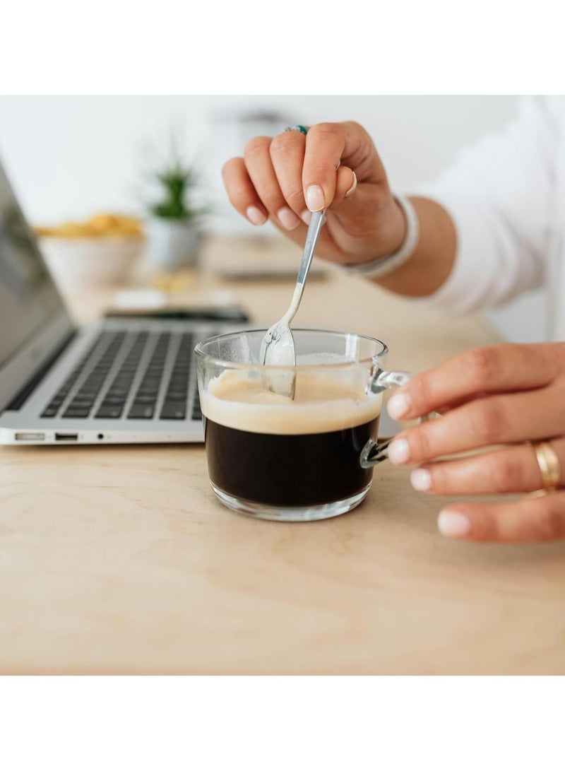 general 6 Pcs Teaspoons Set Stainless Steel Small Spoons Set for Coffee Tea Dessert Appetizer Ice Cream Dishwasher Safe Use for Home Cafe - Image 4