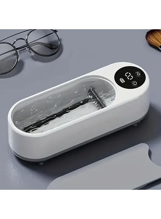 Portable White Ultrasonic Cleaner 360 High Frequency Vibration USB Charging For Jewelry - Image 2