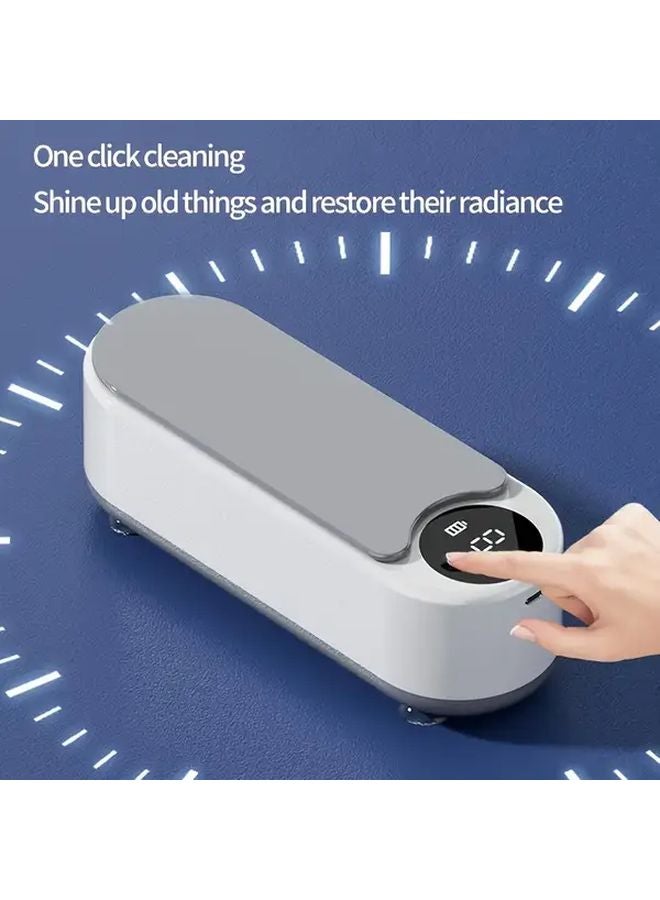 Portable White Ultrasonic Cleaner 360 High Frequency Vibration USB Charging For Jewelry - Image 1