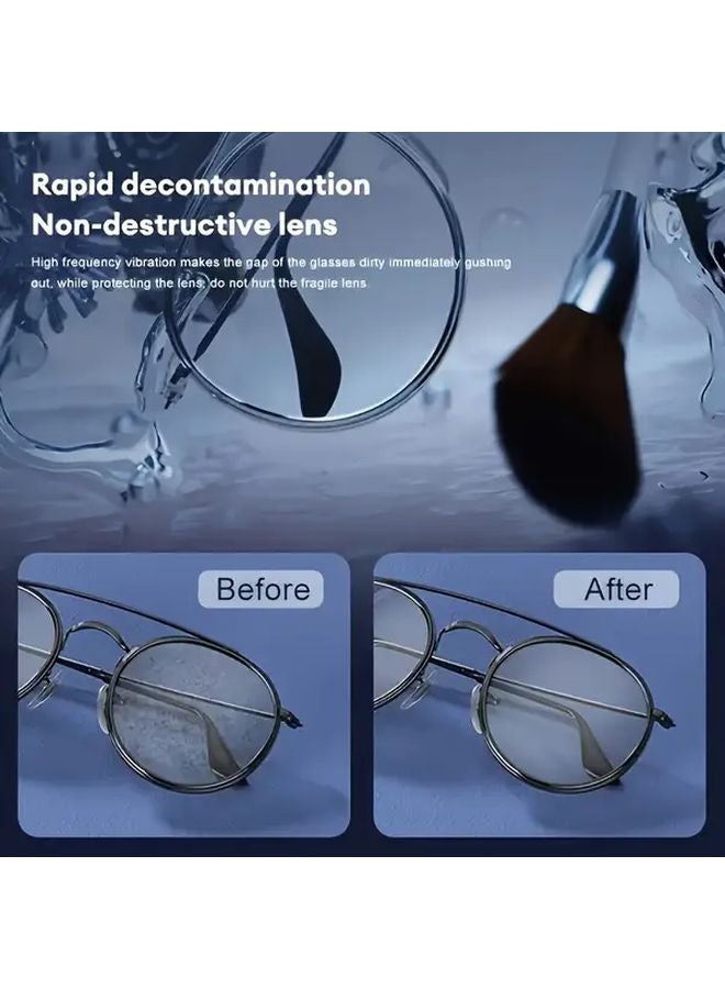 Portable White Ultrasonic Cleaner 360 High Frequency Vibration USB Charging For Jewelry - Image 5