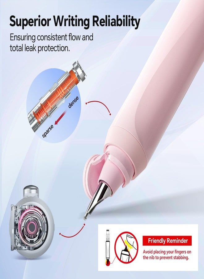 WRITECH Fountain Pen Fine Point: Clictek Retractable Black Ink Cartridges - Image 4