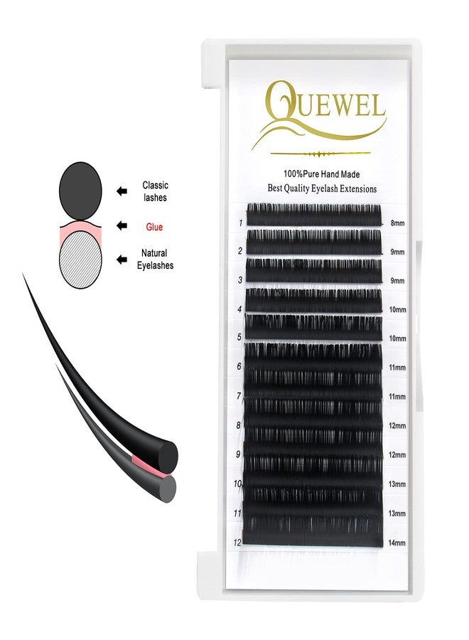 QUEWEL Eyelash Extension Supplies 0.05 D Curl Mix-8-14mm Classic Individual Lash Extensions|Optinal 0.03/0.05/0.07/0.10/0.15/0.20 C/D Single 8-25mm Mix 8-14mm 15-20mm 20-25mm|(0.05 D MIX-8-14mm) - Image 3