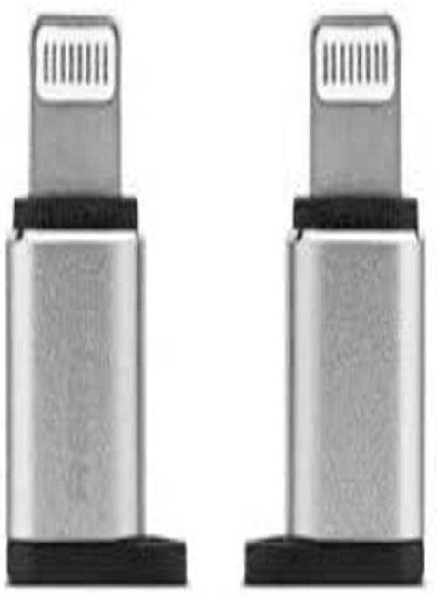 Remax RA-USB2 Micro USB Adapter To Lightning With Strap Set Of 2 Pieces - Silver