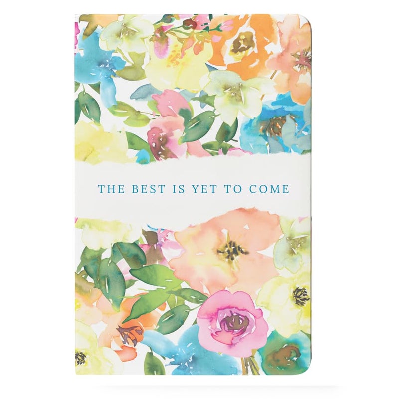 LAURET BLANC 12 Months Floral Undated Notebook Planner, 12 Monthly Spreads, 52 Weekly Spreads, Habit Tracker, Utility Pages, Paperback (The Best Is Yet To Come) - Image 1