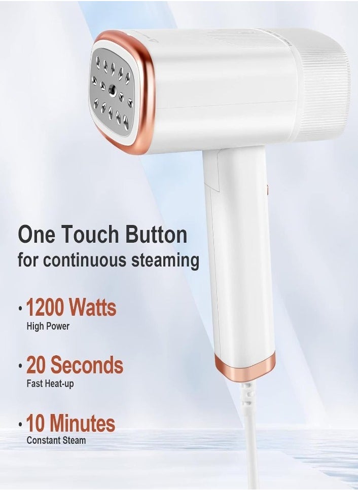 XVersion Travel Iron, Steam Iron, Travel Steamer Clothes 150ml, 20 Sec Fast Heat up, Portable Handheld Steamer for Travel, Wrinkle Remover Clothes Steamer with 1 Year Manufacturer Warranty - White  - Image 2