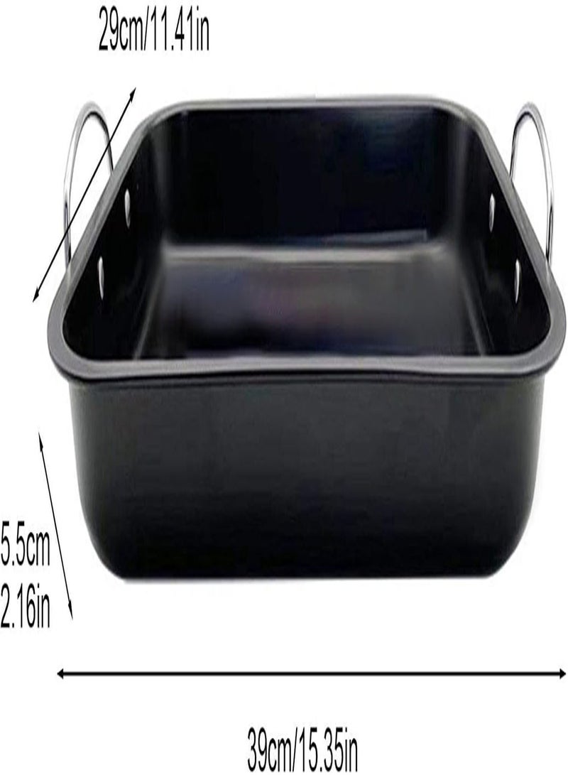 GGOOT Nonstick Stove Top Grill Pan, Special Pan for Frying Fish, Grill Top for Stove, Grilled Pan for Stovetop, Rectangular Grilling Pan, Grill Panel for Frying Fish - Image 4