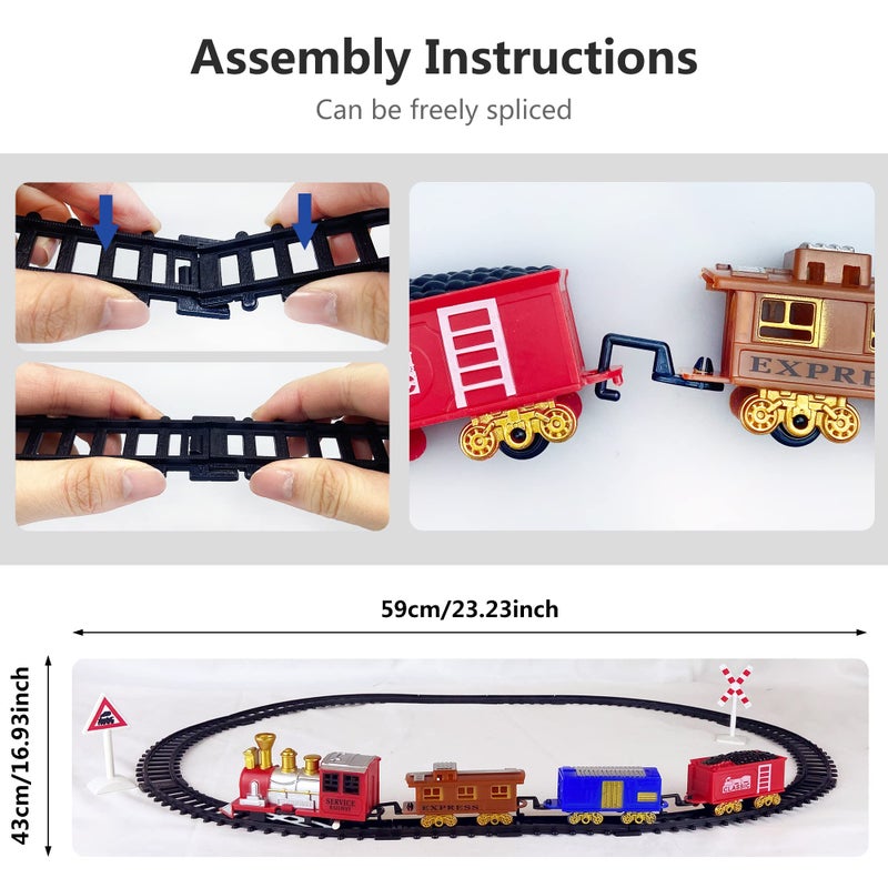 RASSLISA 21PCS Train Cake Decorations Train Cake Toppers Train Birthday Party Supplies Mini Train Toys Train Track Traffic for Birthday Railway Steam Train Theme Party Decorations - Image 3