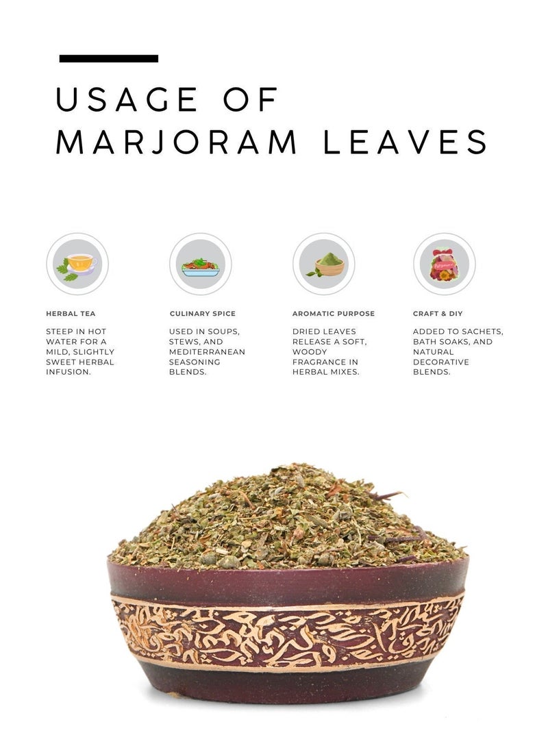 AWAFI MILL Marjoram | Dried Marjoram Leaves | Aromatic Herb for Cooking & Seasoning - 100 g | 3.5 Oz - Image 3