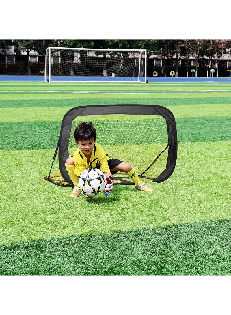 SYOSI 2-in-1 Pop Up Soccer Goal for Kids,  Indoor/Outdoor Kids Soccer Net Portable Soccer Goal Mini Soccer Goal Easy Set-Up Youth Soccer Net Soccer Pop Up Net Beginner Soccer Goal Collapsible Soccer Goal - Image 2