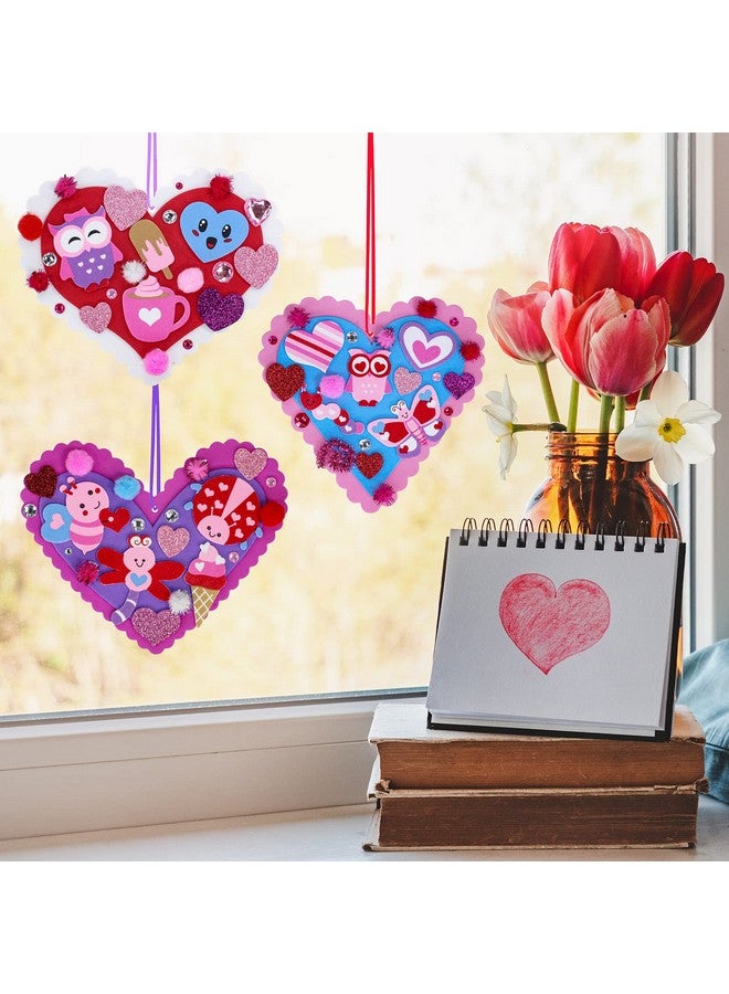 Winlyn زينة قلوب عيد الحب من وينلين 24 مجموعة - زينة قلوب DIY - مجموعات حرف عيد الحب - ملصقات قلوب مصنوعة من الفوم بأشكال متنوعة - عيون متحركة لنشاطات الأطفال في الفصل - تبادل الهدايا - مشروع فني - Image 2