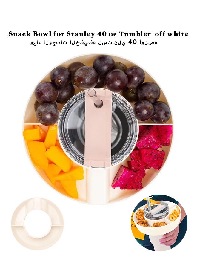 Realfrog Snack Bowl for Stanley 40 oz Tumbler, Snack Tray, Reusable Snack Ring for Stanley Insulated Cup Accessories  - Image 1